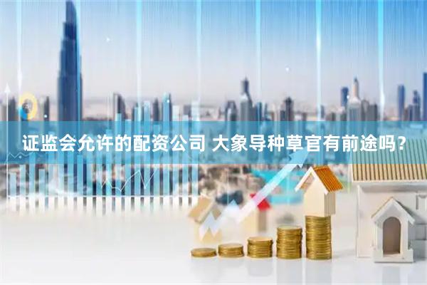 证监会允许的配资公司 大象导种草官有前途吗？